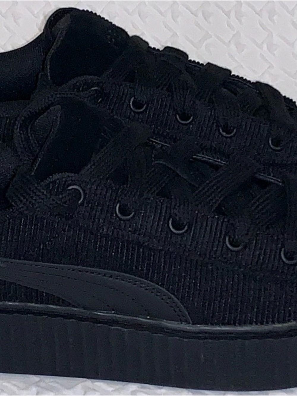 Fenty Beauty Black Platform Sneakers with FENTY Logo X Rhianna